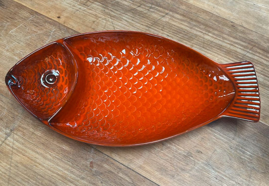 Vintage Fish Shaped Divided Serving Platter