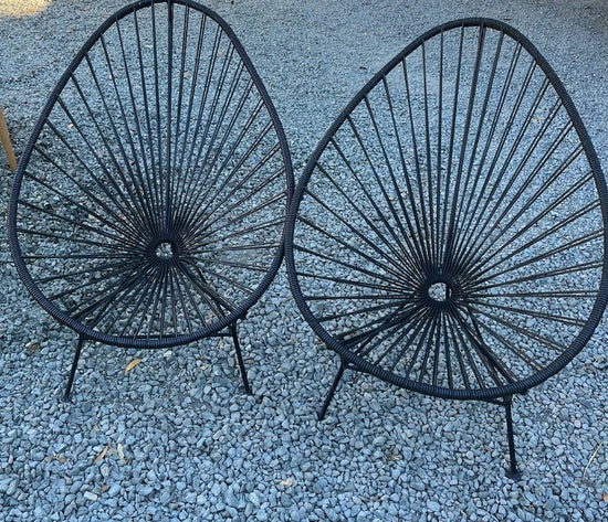 Black Acapulco Chairs  SET OF 2