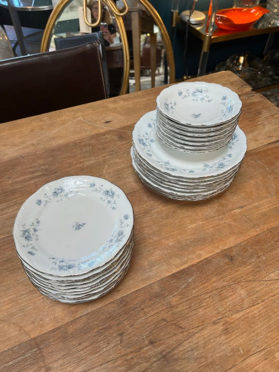 Vintage Johann Haviland Bavaria Blue Plates  SET OF 11 Plates