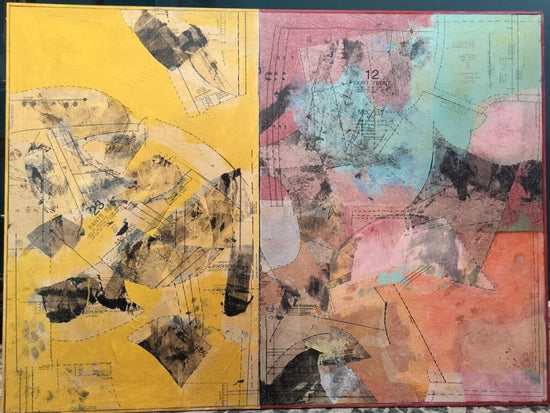 **MCM Abstract Collage Signed and Dated
