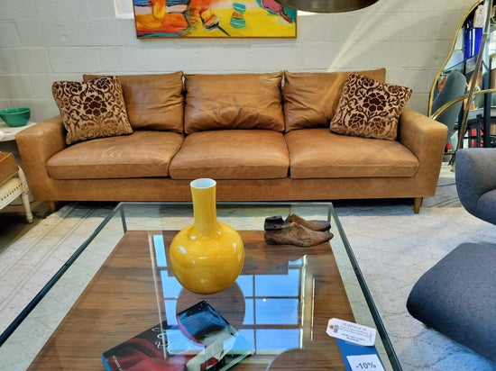 Interior Define 3 Seat Sloan Leather Sofa (Reg. Retail $3395)