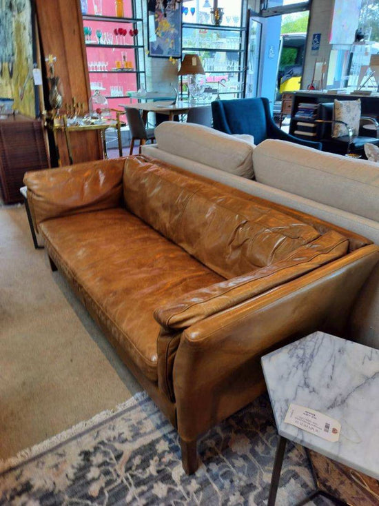 Timothy Oulton for RH Sorensen Leather Sofa (Reg. $4345).