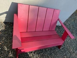 Loll Red Adirondack Bench