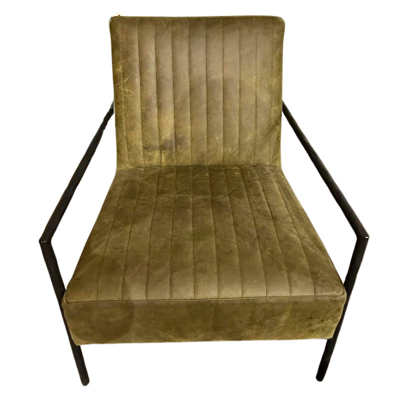 CB2 Pratt Leather Lounge Chair