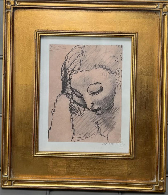"Inclined Head of a Woman," Picasso Print , 