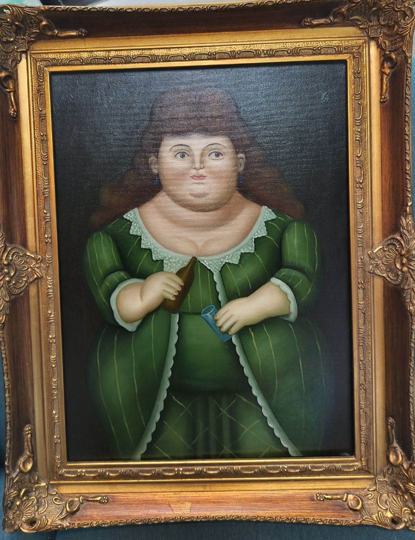 Original Painting in the Style of Fernando Botero