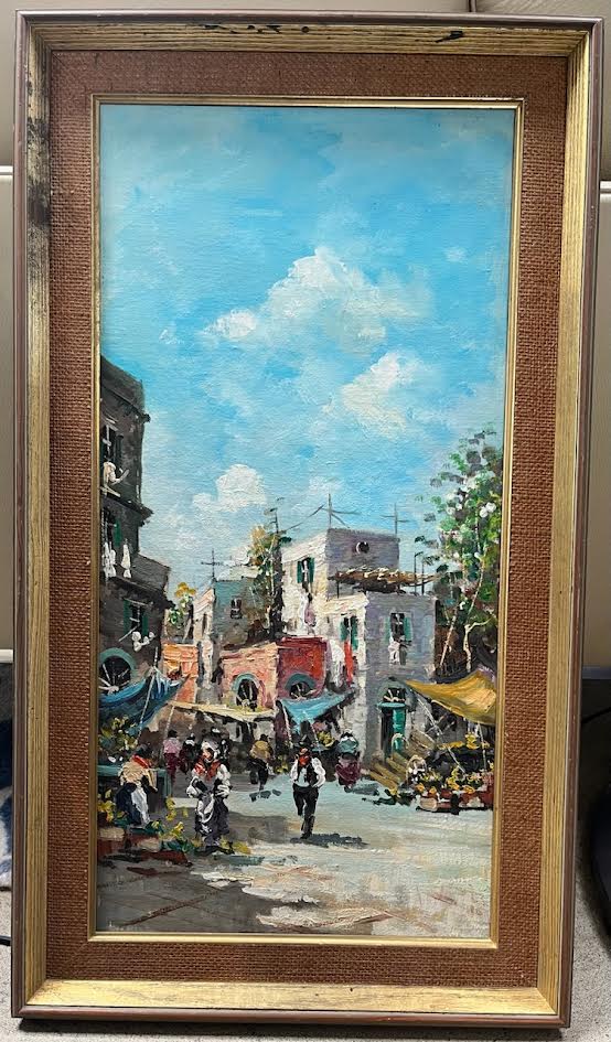 **Vintage Abstract European Street Scene