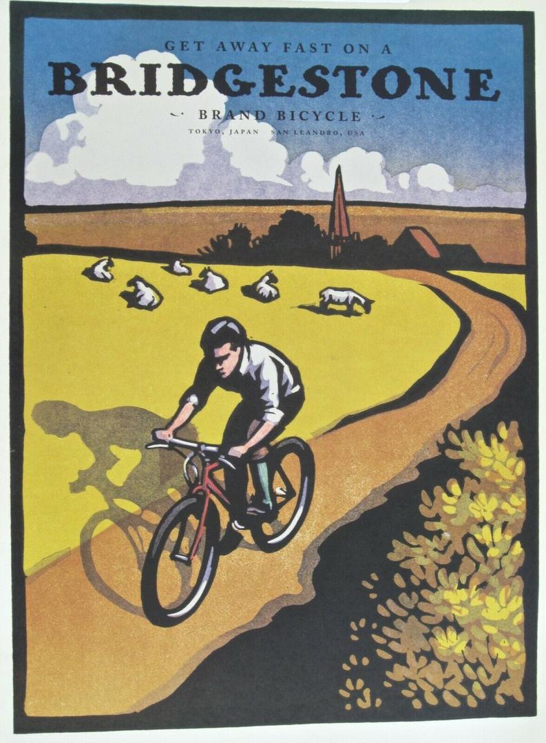 Bridgestone Vintage Bicycle Poster