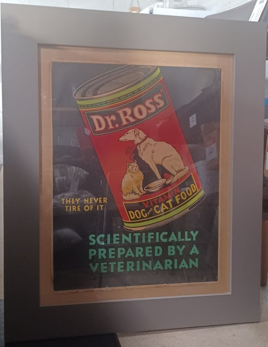 Vintage Poster Art. "Dr. Ross. DOG and CAT FOOD"
