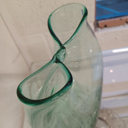 Handblown Glass Vase With Pinched Center