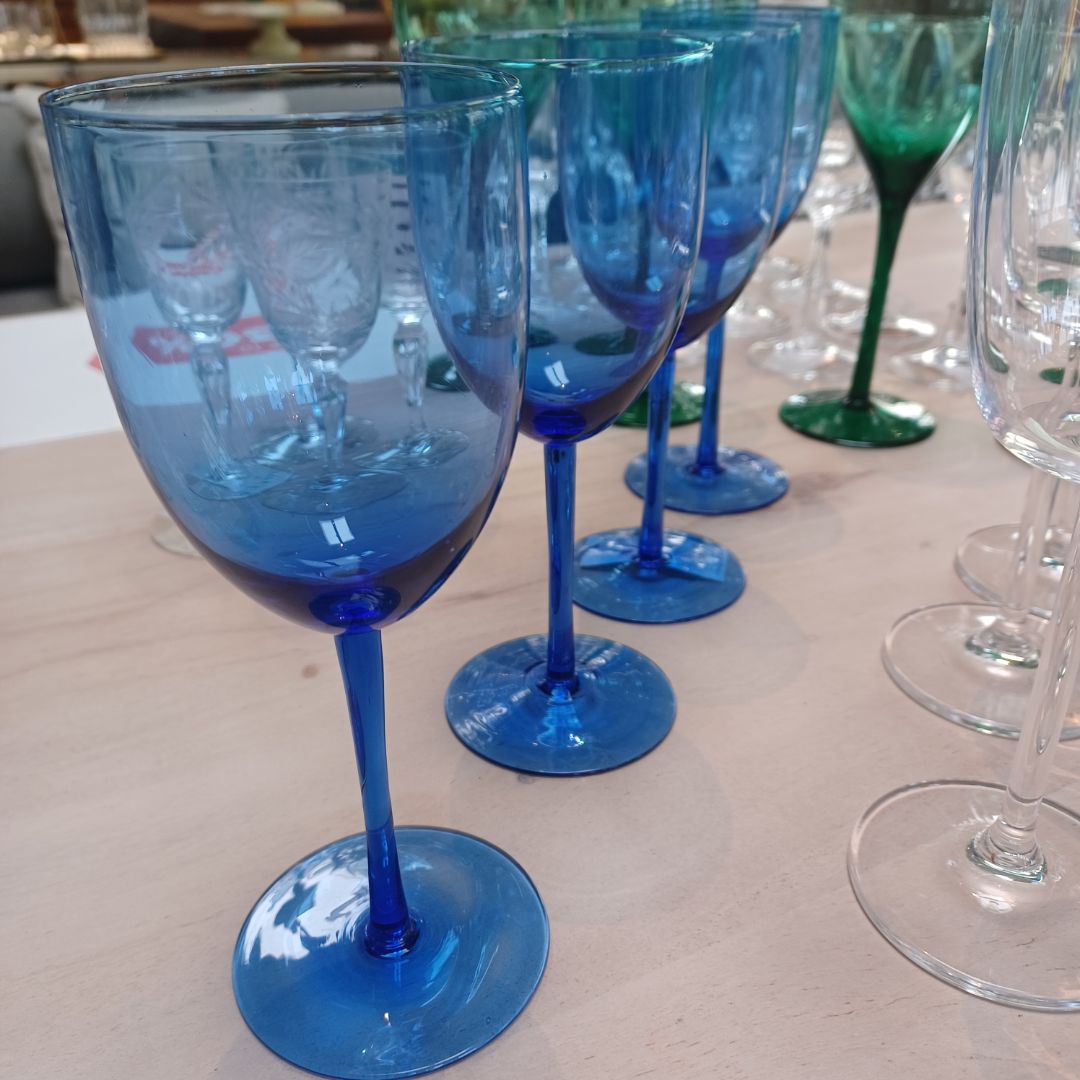 Vintage Glasses. Blue.