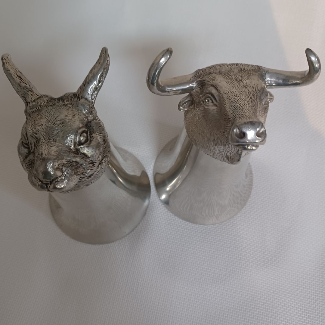 Pewter Stirrup Cups. Made In US.