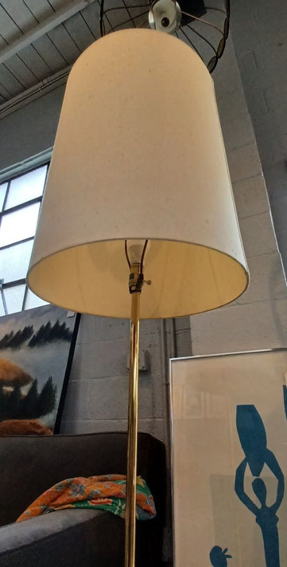 *Mid Century Modern Floor Lamp With Glass Side Table