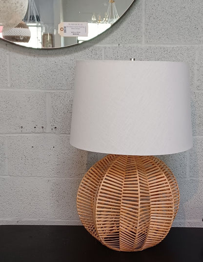 **Beautiful Rattan Base Table Lamp. Boca By Pacific Coast Lighting.