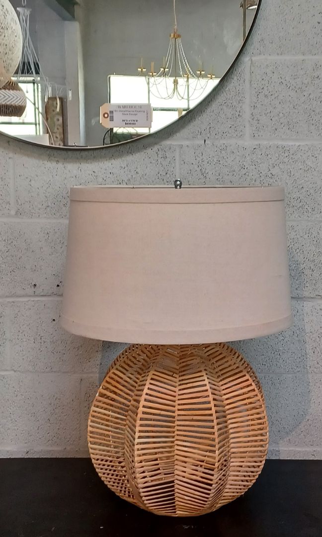 **Beautiful Rattan Base Table Lamp. Boca By Pacific Coast Lighting.