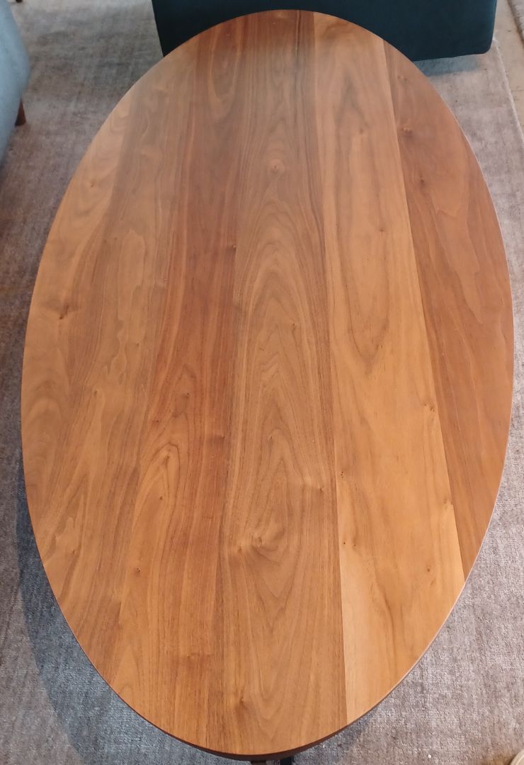 *Montis Flint 140 Oval Coffee Table. Walnut.