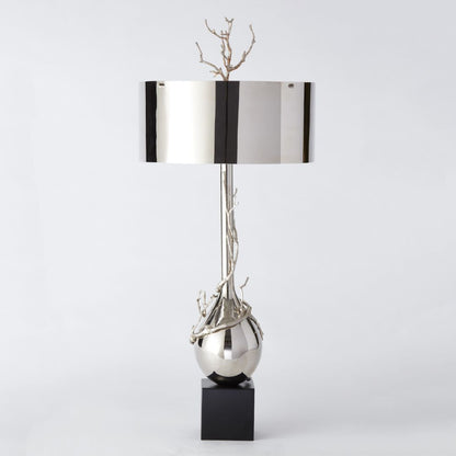 Global Views Twig Bulb Table Lamp. Nickel Finish.