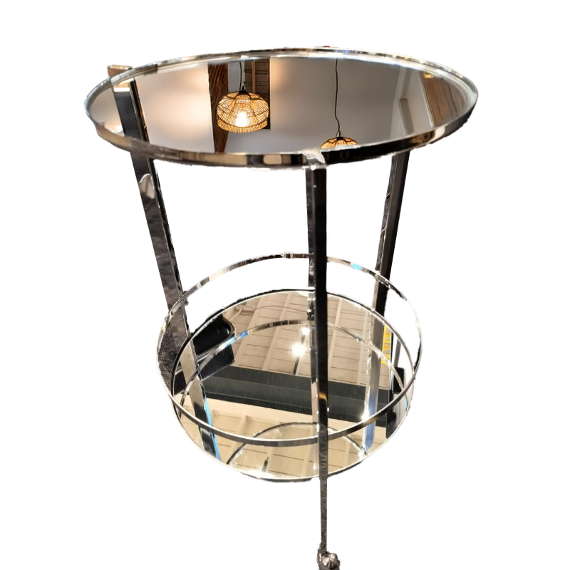 CB2  Contemporary Chrome Bar Cart