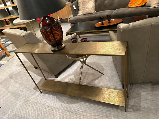 Brass Stamped Console Table