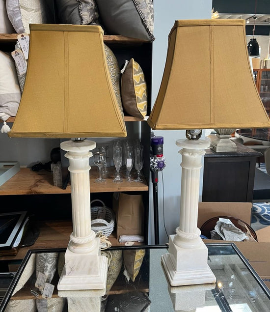 Marble Column Lamp  EACH