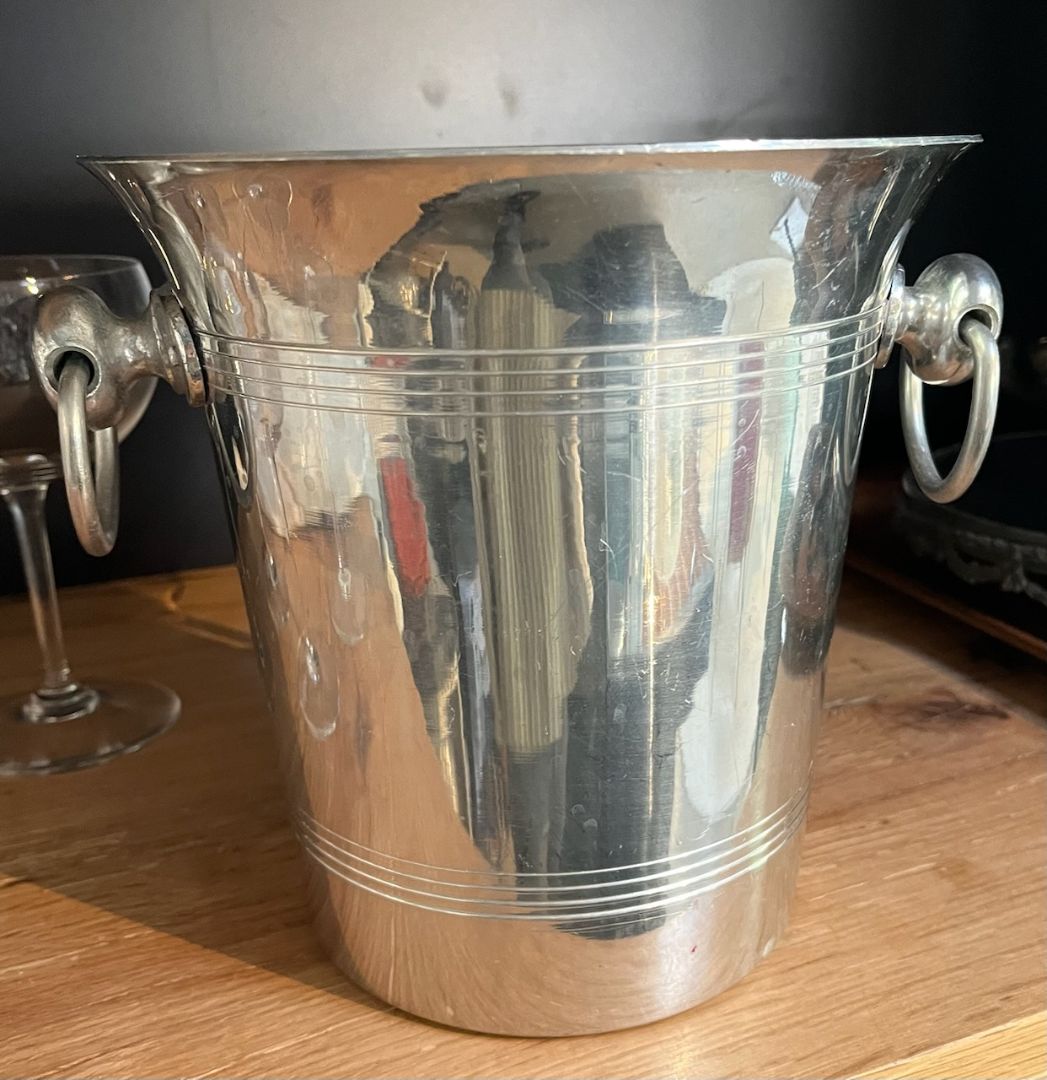 Vintage French Aluminum Ice Bucket