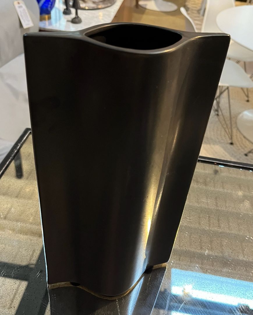 Matte Black Ceramic Vase