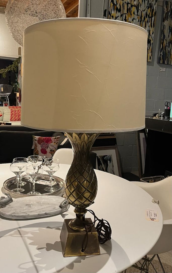 Vintage MCM Regency Brass Pineapple Table Lamp