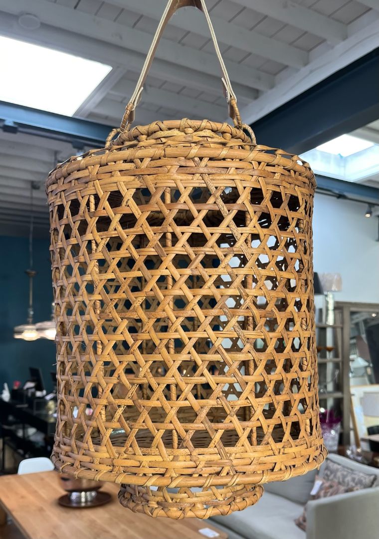 Serena &amp; Lily Rattan Pendant/Basket