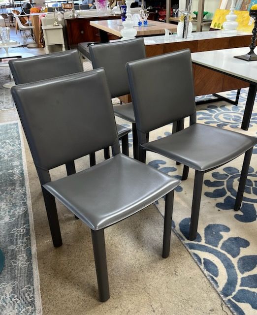 Room & Board Madrid Leather Dining Chairs          (Reg. $1916)  SET OF 4
