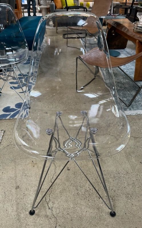 Eames Style Clear Molded Chairs  SET OF 6