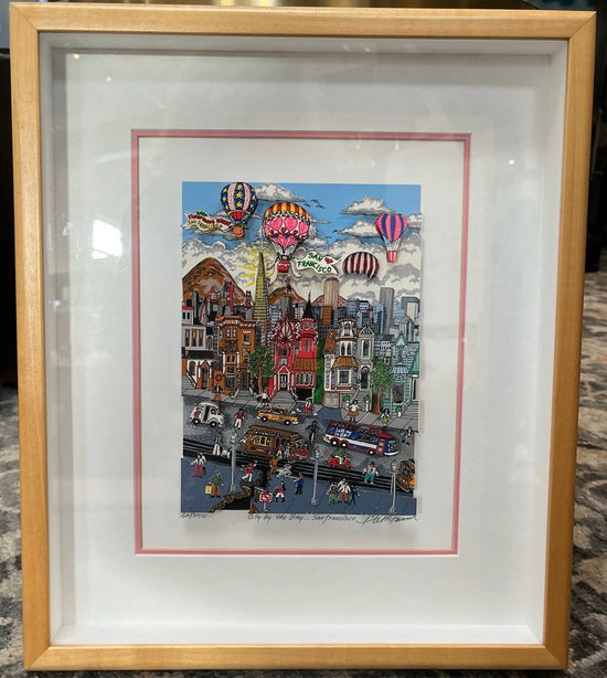 "City by the Bay" Original Charles Fazzino Signed, 3D, 1998.