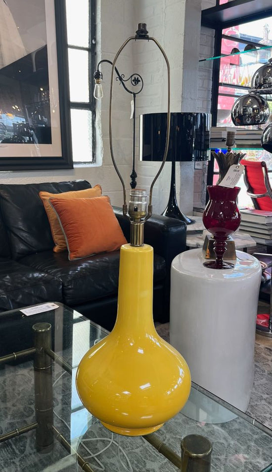 MCM Vintage Mustard Yellow Ceramic Lamp