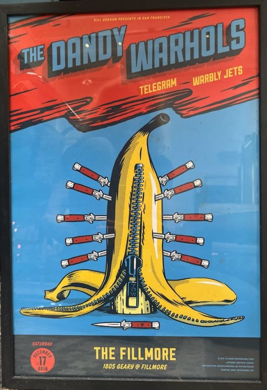 The Dandy Warhols Concert Poster,          The Fillmore, 2016