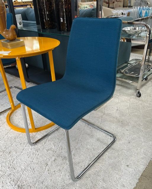 CB2 Teal Modern Dining Chair  EACH