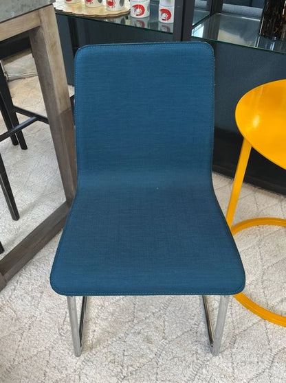 CB2 Teal Modern Dining Chair  EACH