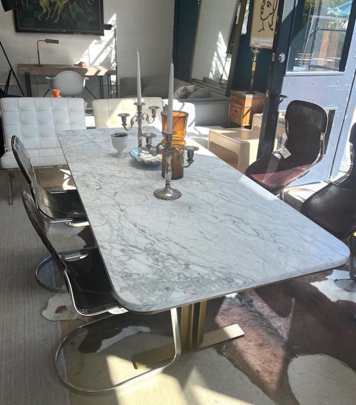 Arhaus Marble Top Dining Room Table