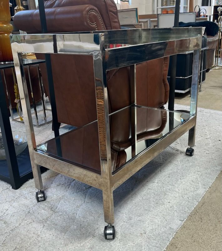 Vintage Gumps Mirrored Bar Cart