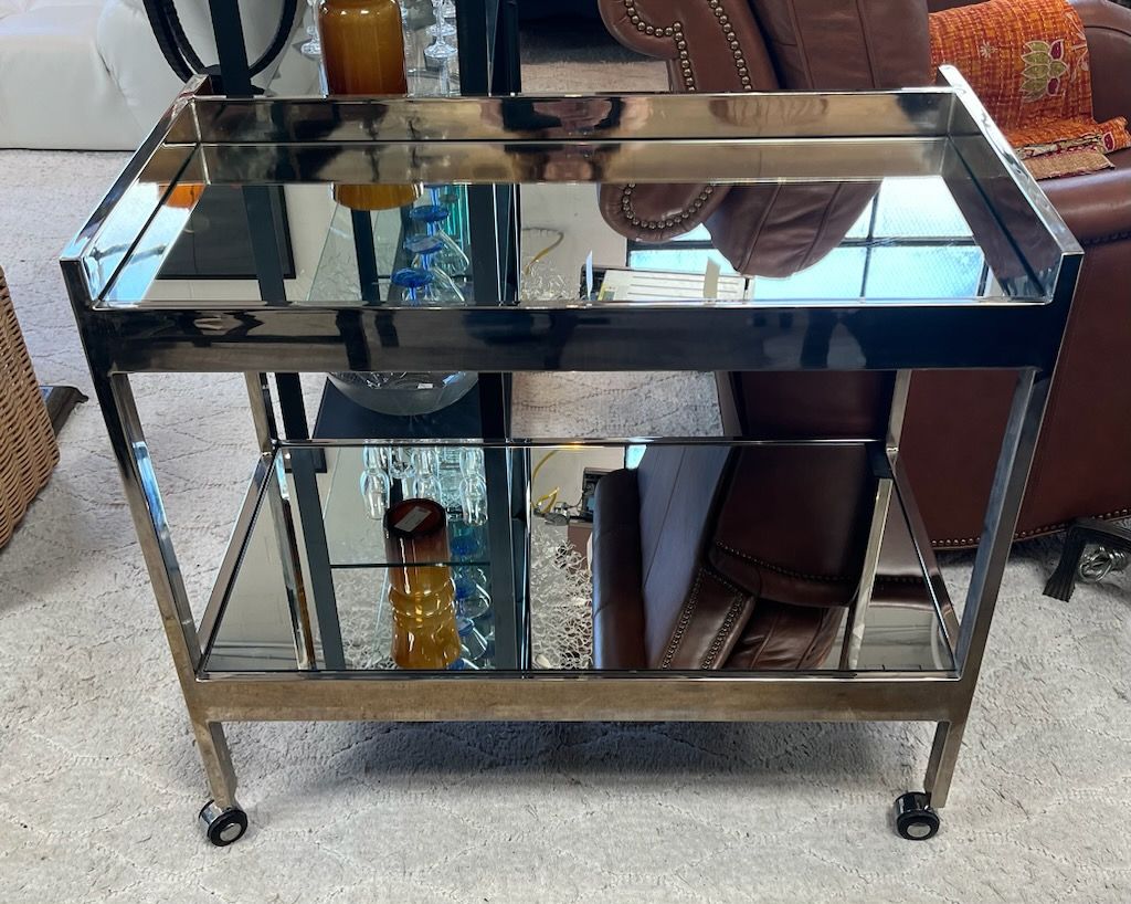 Vintage Gumps Mirrored Bar Cart