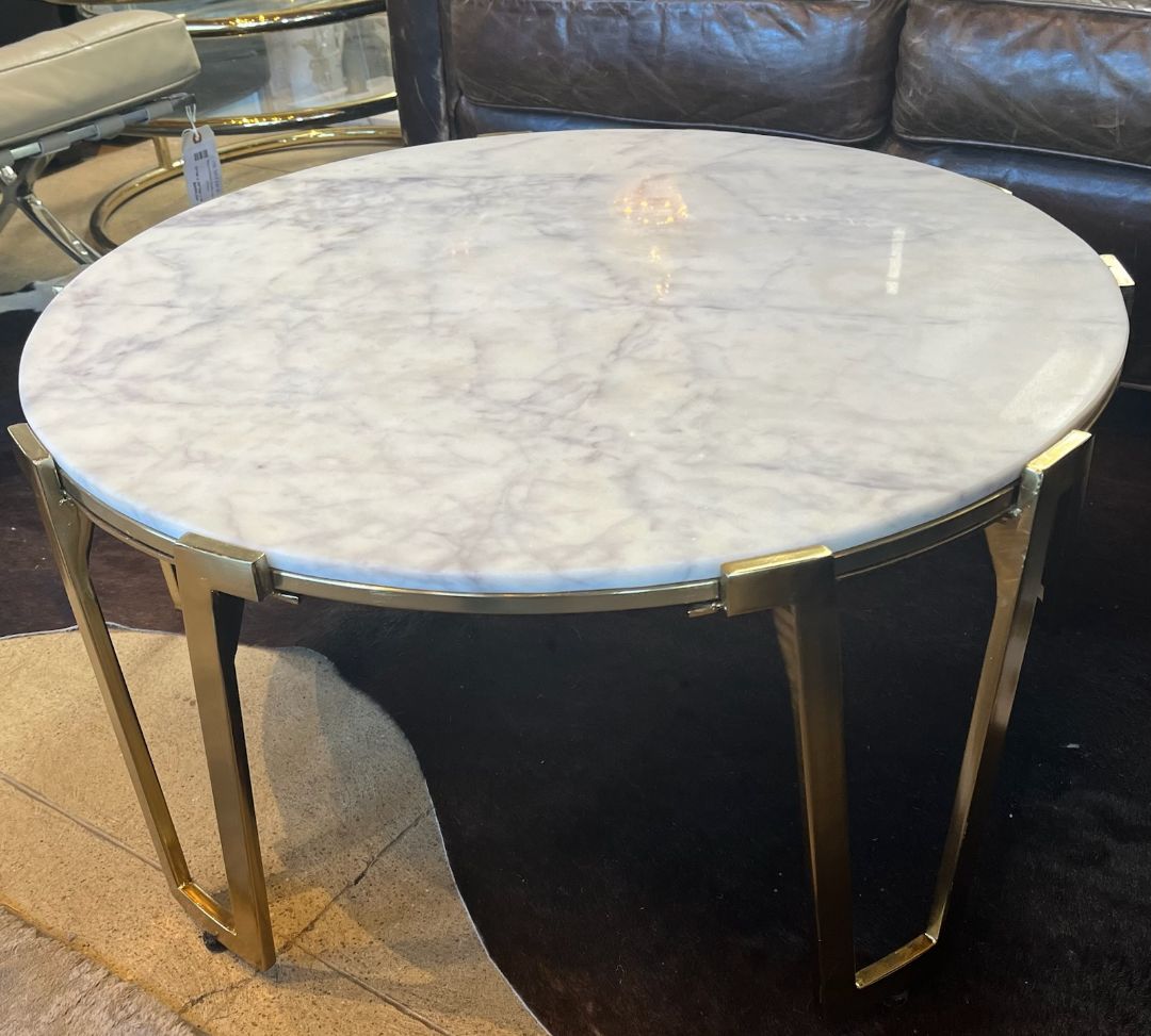 Jean Royere Style Marble-Top Coffee Table