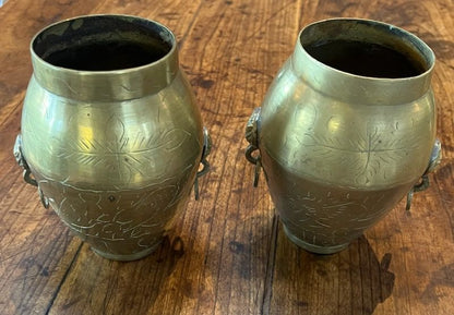 Solid Brass Table Top Vases