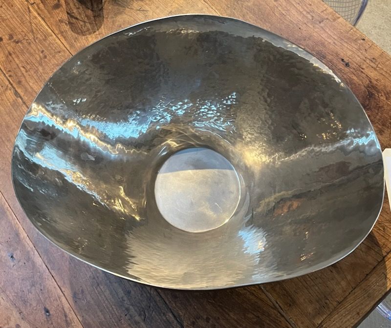 Arteriors Large Millicent Bronze Bowl w Silver Interior