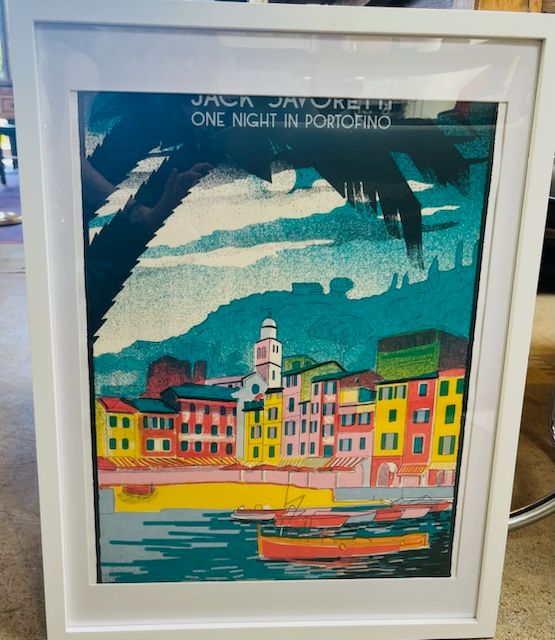 Vintage &quot;One Night in Portofino&quot; by Jack Savoretti Poster Print