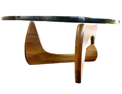 Herman Miller Noguchi Coffee Table with Walnut Base. Signed.