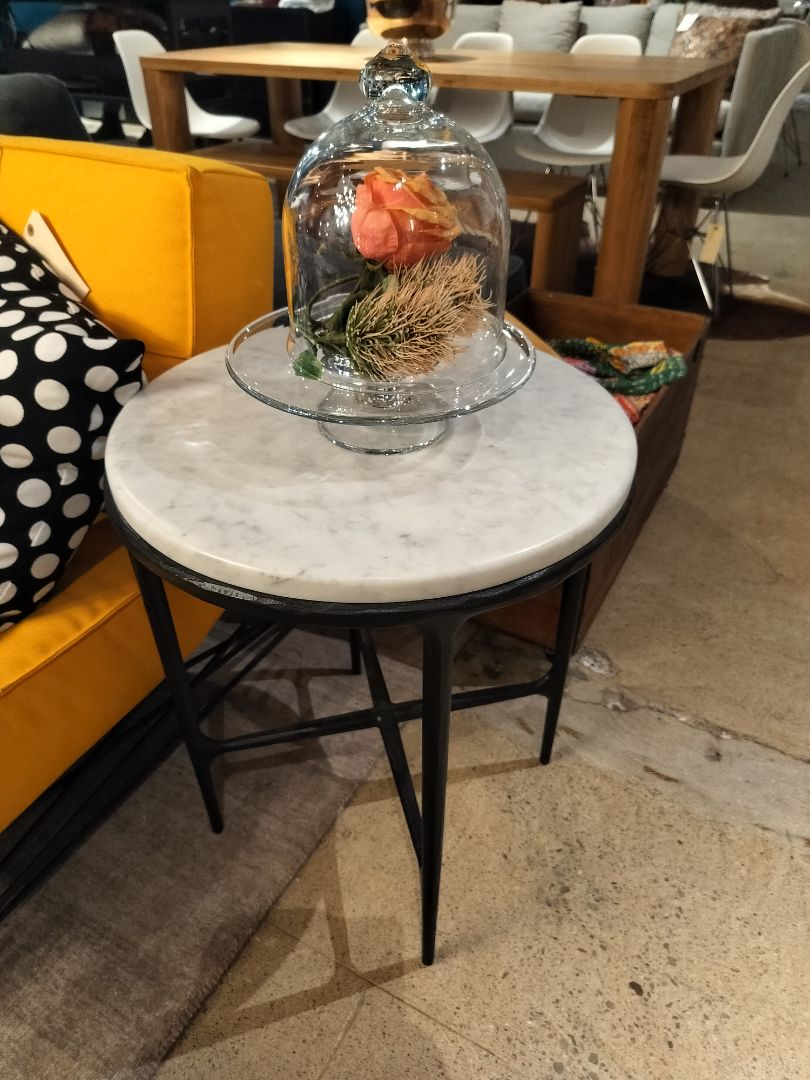 RH Thaddeus Marble Table