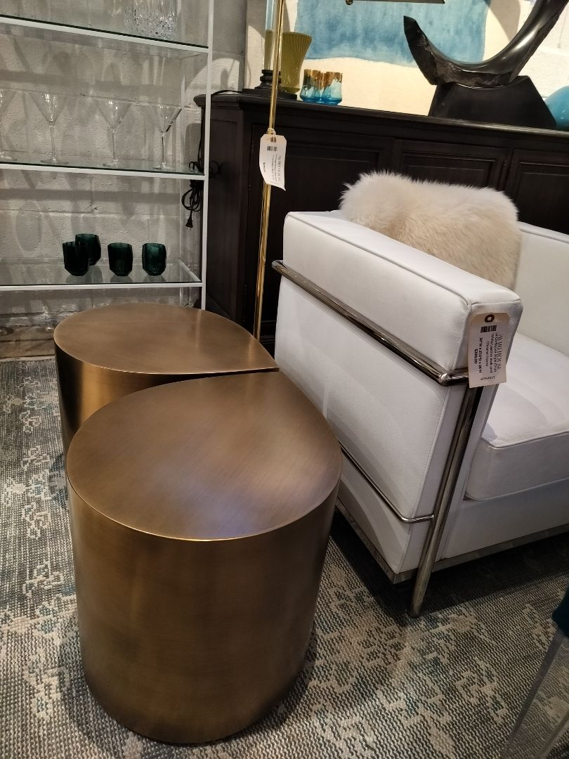 Teardrop Brass Side Table by Jonathan Adler