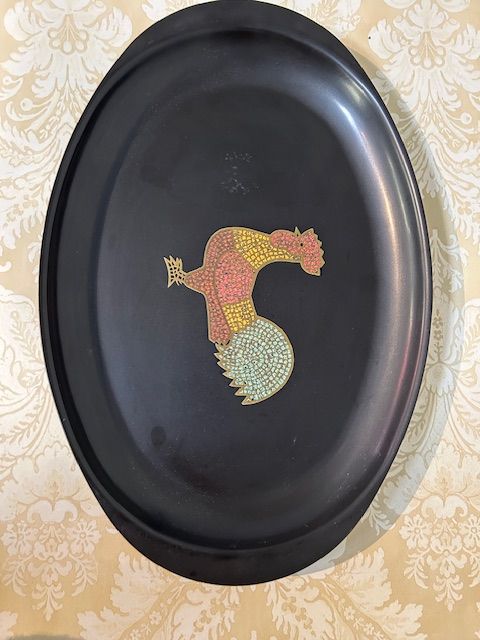 Vintage Couroc Rooster Platter