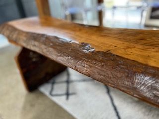 *Live Edge custom bench by Olema Artist Alister Hunter