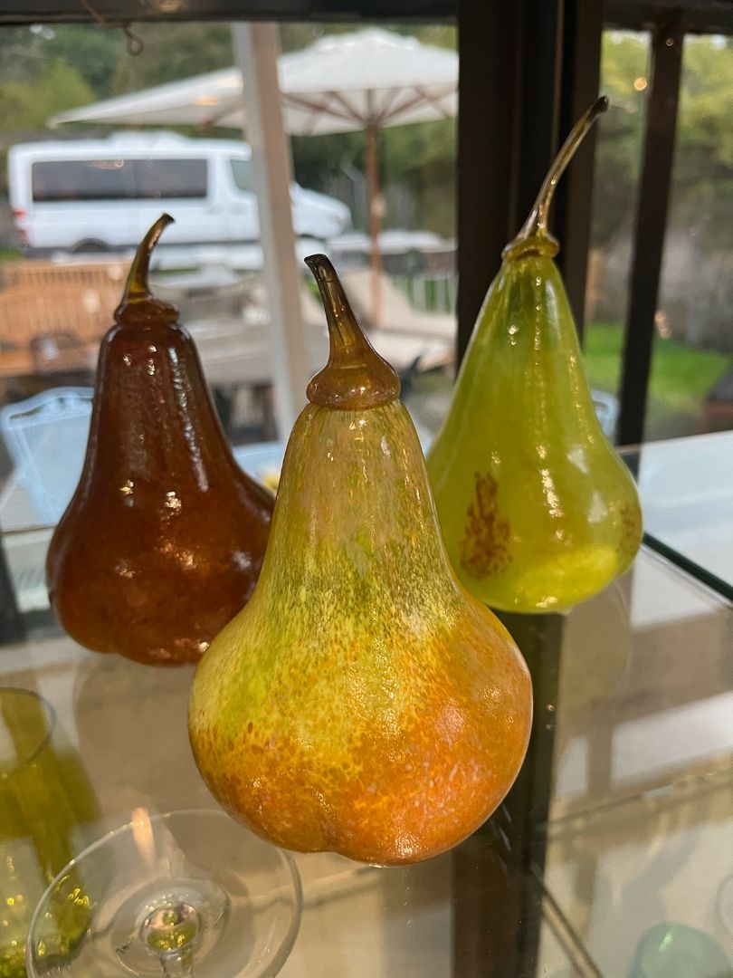 Vintage Handblown Glass Pear  EACH