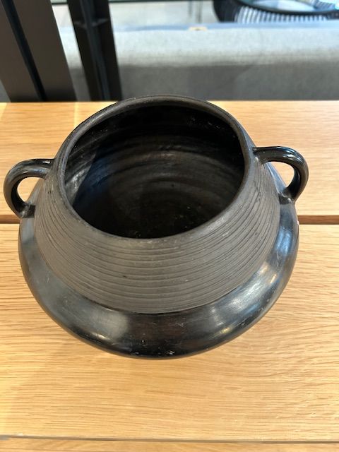 Vintage Black Cache pot