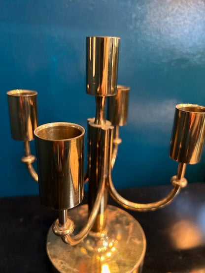 Tommi Parzinger  Dorlyn Vintage Brass Candelabra